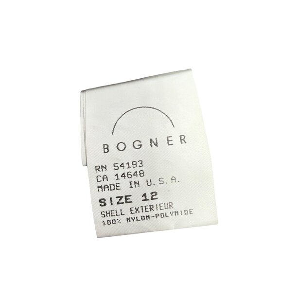 Bogner Womens Black Nylon Embroidered Hooded Jacket Stylish Winter Coat Size 12 - Picture 15 of 16